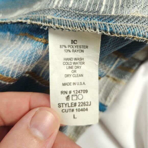 IC by Connie K Womens Large Tapestry Open Front Blazer Coat Jacket Made In USA - Picture 4 of 7